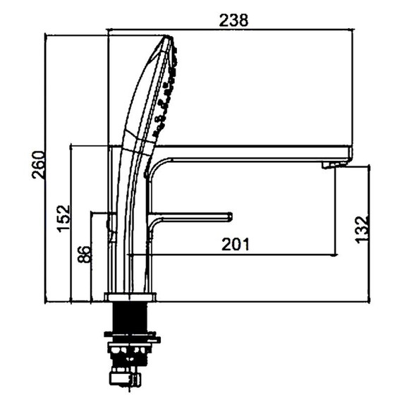 Смеситель для ванны Gappo G1117-6, черный - фото 10