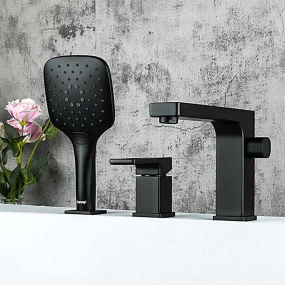 Смеситель для ванны Gappo G1117-6, черный - фото 8