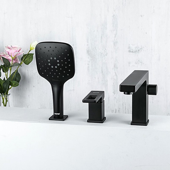 Смеситель для ванны Gappo G1117-6, черный - фото 2