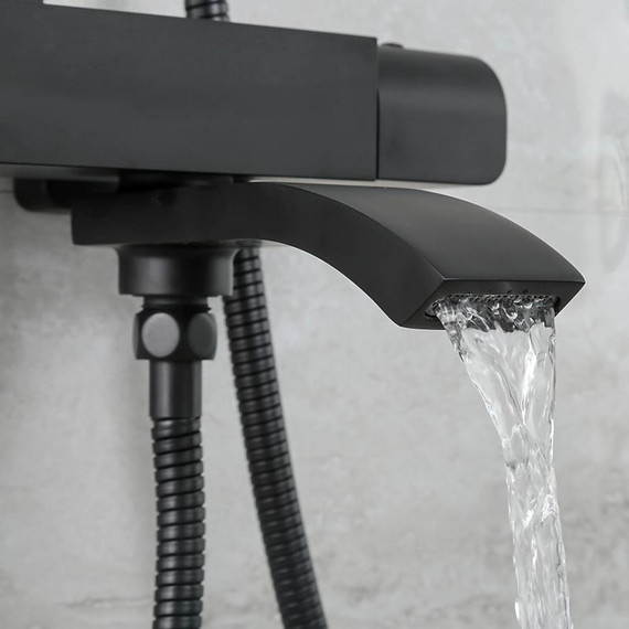 Душевая стойка с термостатом Gappo G2407-60, черный - фото 5