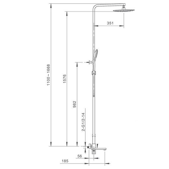 Душевая стойка Gappo G2417-6, черный - фото 11