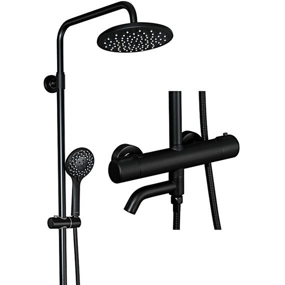 Душевая стойка с термостатом Gappo G2490-6, черный, Цвет производителя: чёрный - фото 2