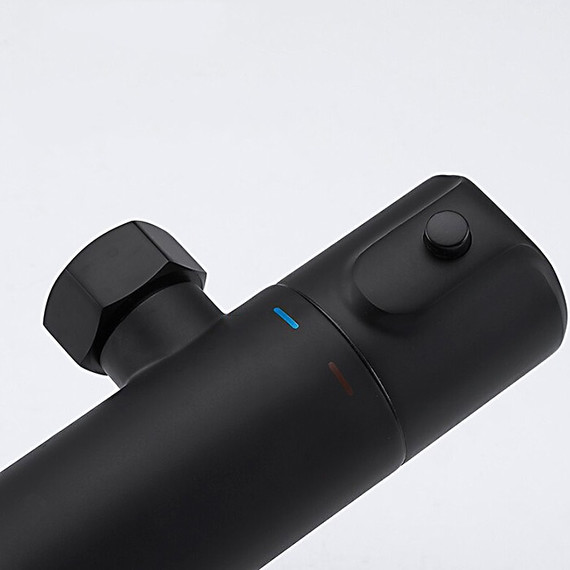 Душевая стойка с термостатом Gappo G2490-6, черный, Цвет производителя: чёрный - фото 3