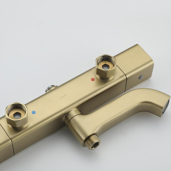 Душевая стойка с термостатом Gappo G2491-3, золото, Цвет производителя: золото - фото 11