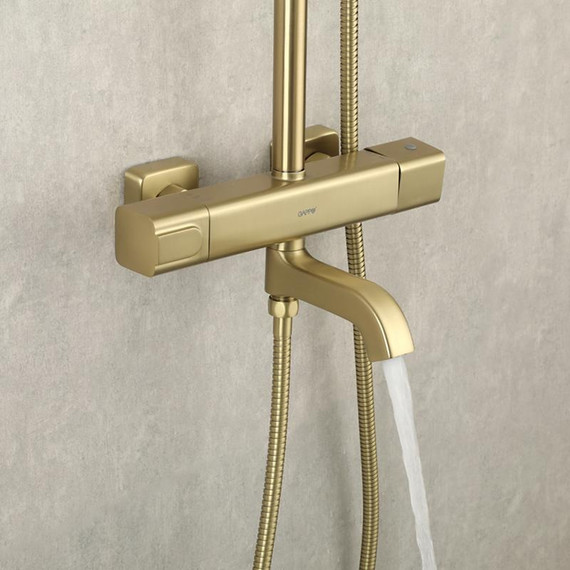 Душевая стойка с термостатом Gappo G2491-3, золото, Цвет производителя: золото - фото 26