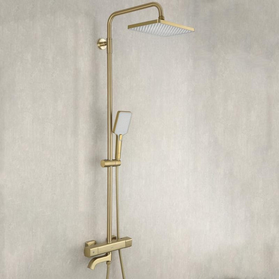 Душевая стойка с термостатом Gappo G2491-3, золото, Цвет производителя: золото - фото 3