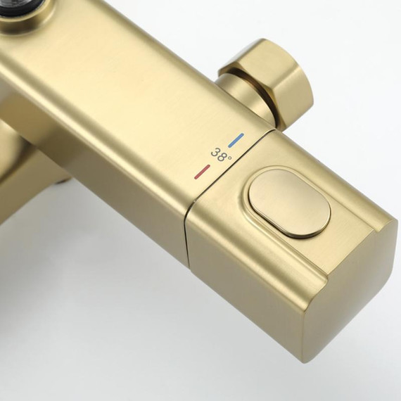 Душевая стойка с термостатом Gappo G2491-3, золото, Цвет производителя: золото - фото 7