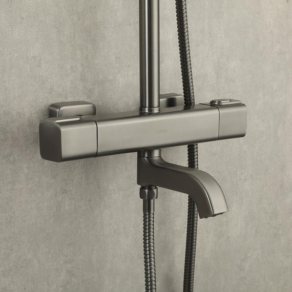 Душевая стойка с термостатом Gappo G2491-9, оружейная сталь, Цвет производителя: оружейная сталь - фото 24