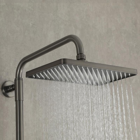 Душевая стойка с термостатом Gappo G2491-9, оружейная сталь, Цвет производителя: оружейная сталь - фото 30