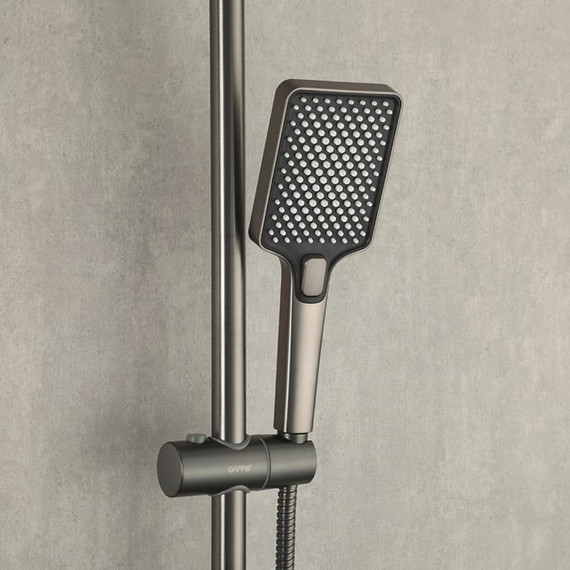 Душевая стойка с термостатом Gappo G2491-9, оружейная сталь, Цвет производителя: оружейная сталь - фото 32