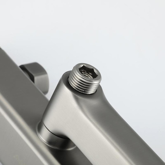 Душевая стойка с термостатом Gappo G2491-9, оружейная сталь, Цвет производителя: оружейная сталь - фото 11