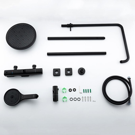 Душевая стойка с термостатом Gappo G2495-76, черный, Цвет производителя: чёрный - фото 11