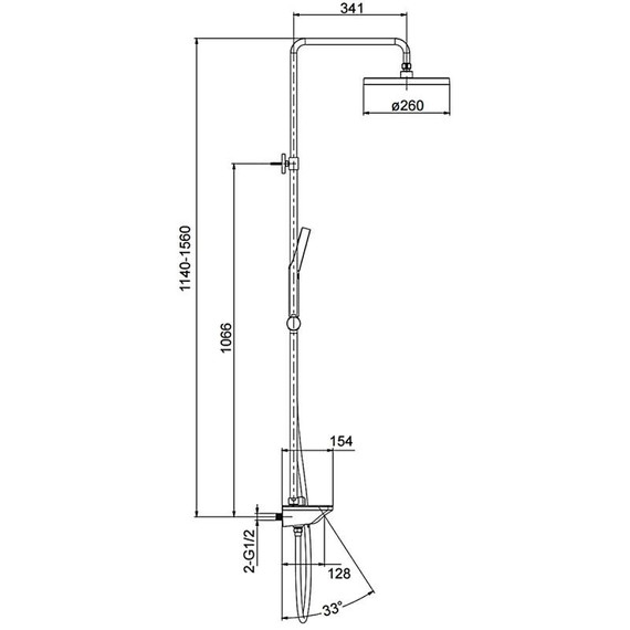 Душевая стойка Gappo G2495-86, черный, Цвет производителя: чёрный - фото 16
