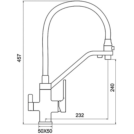 Смеситель для кухни Gappo G4317-6, черный - фото 14