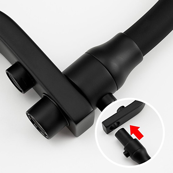 Смеситель для кухни Gappo G4317-6, черный - фото 4