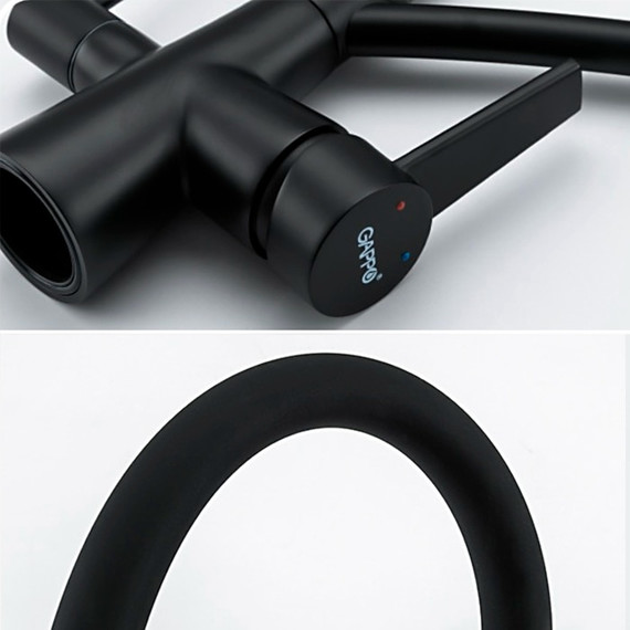 Смеситель для кухни Gappo G4398-16, черный - фото 4