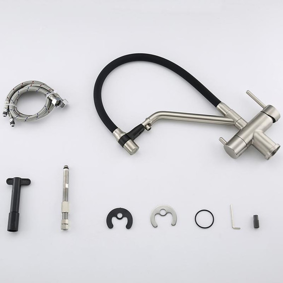 Смеситель для кухни Gappo G4398-85, сатин/черный - фото 37