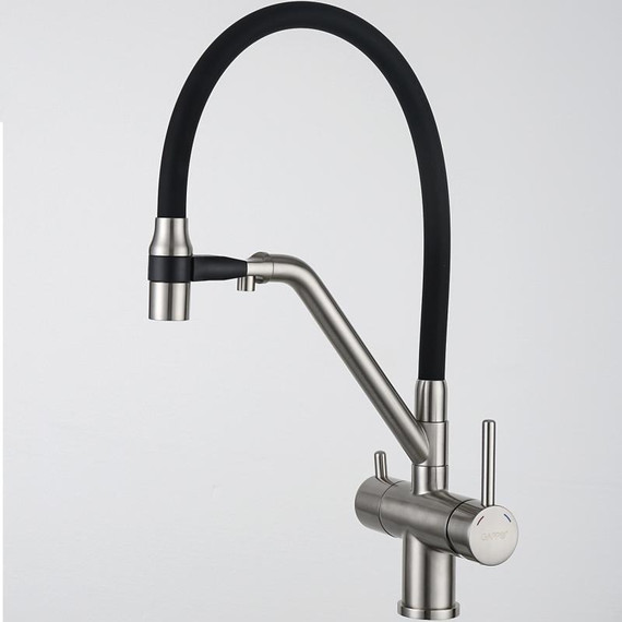 Смеситель для кухни Gappo G4398-85, сатин/черный - фото 7