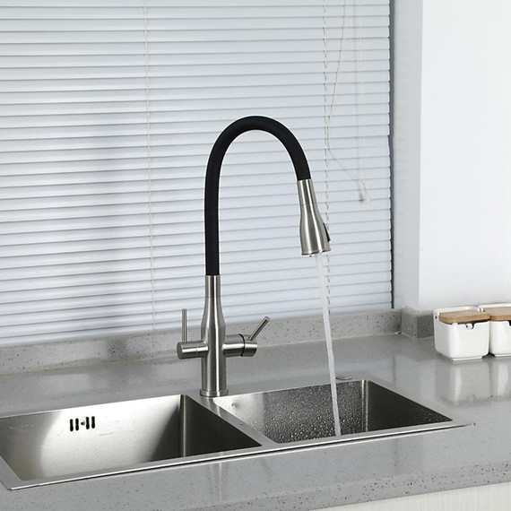 Смеситель для кухни Gappo G4399-65, сатин/черный - фото 21