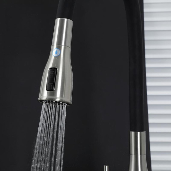 Смеситель для кухни Gappo G4399-65, сатин/черный - фото 7