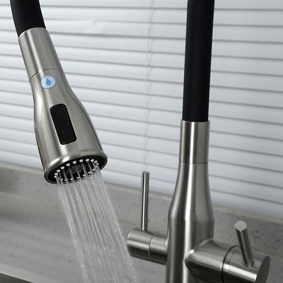 Смеситель для кухни Gappo G4399-65, сатин/черный - фото 10