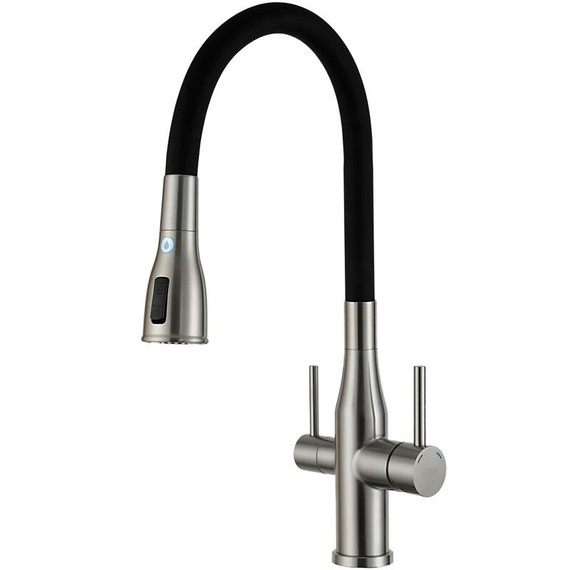 Смеситель для кухни Gappo G4399-65, сатин/черный - фото 