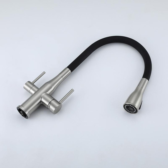 Смеситель для кухни Gappo G4399-65, сатин/черный - фото 33