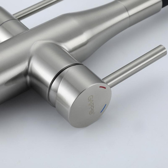 Смеситель для кухни Gappo G4399-65, сатин/черный - фото 38