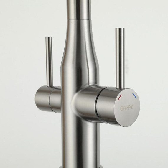 Смеситель для кухни Gappo G4399-65, сатин/черный - фото 30