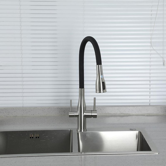 Смеситель для кухни Gappo G4399-65, сатин/черный - фото 25