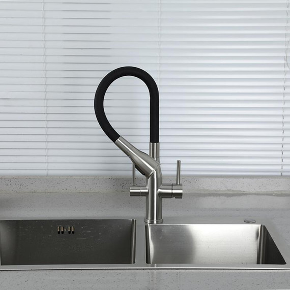 Смеситель для кухни Gappo G4399-65, сатин/черный - фото 27