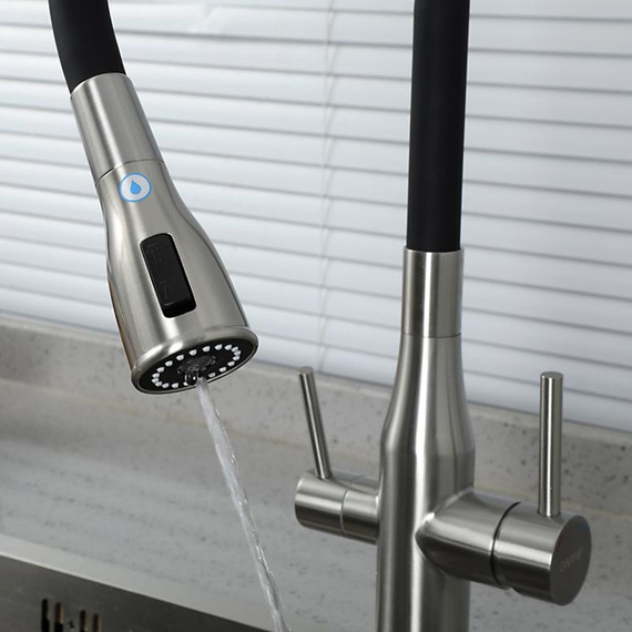 Смеситель для кухни Gappo G4399-65, сатин/черный - фото 13