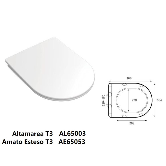Унитаз подвесной безободковый Taliente Altamarea T3 AL65003 с крышкой микролифт (система смыва Торнадо) - фото 9