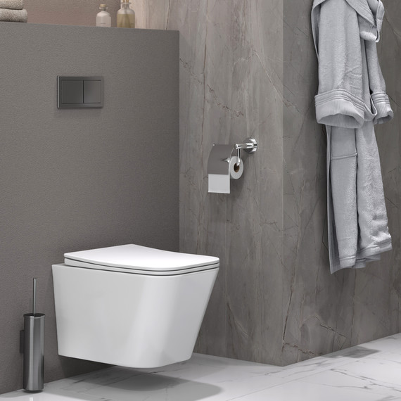 Унитаз подвесной безободковый Taliente Correto Tornado 3 CR55003 с крышкой микролифт (система смыва Торнадо) - фото 5