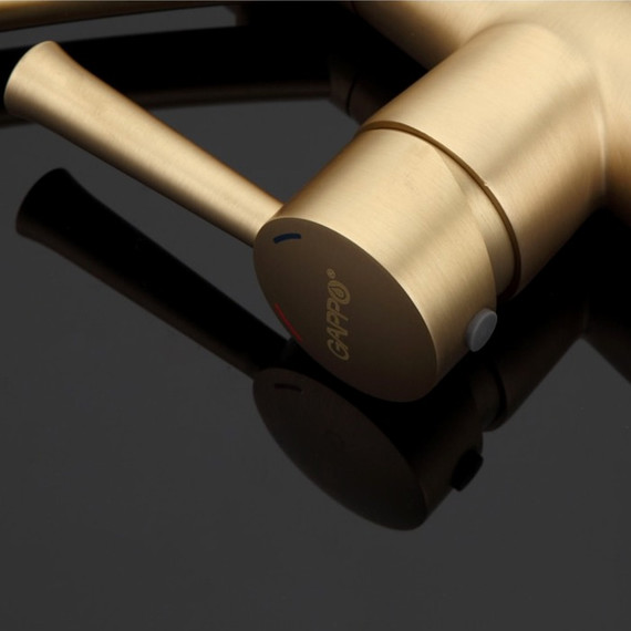 Смеситель для кухни Gappo G4398-1, черный/бронза - фото 6