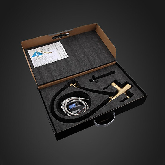 Смеситель для кухни Gappo G4398-1, черный/бронза - фото 10