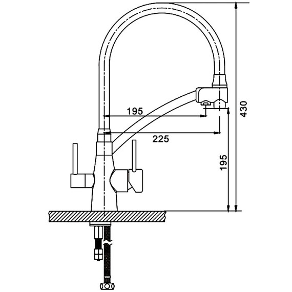 Смеситель для кухни Gappo G4398, серый/сатин - фото 13