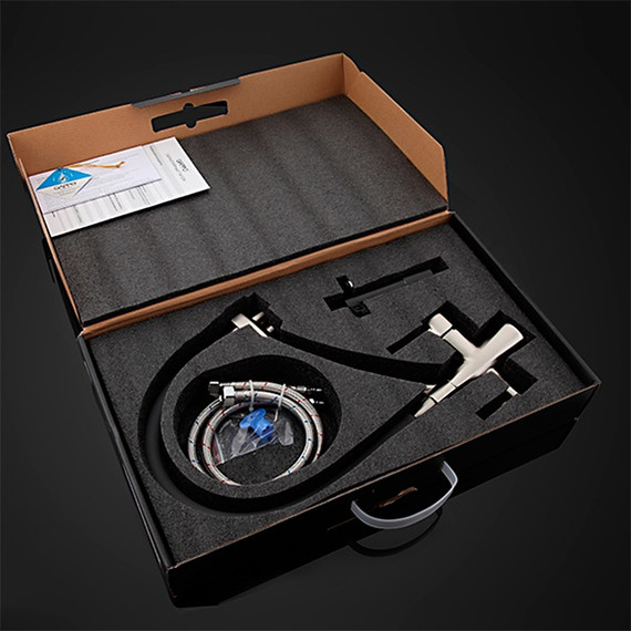 Смеситель для кухни Gappo G4398, серый/сатин - фото 12