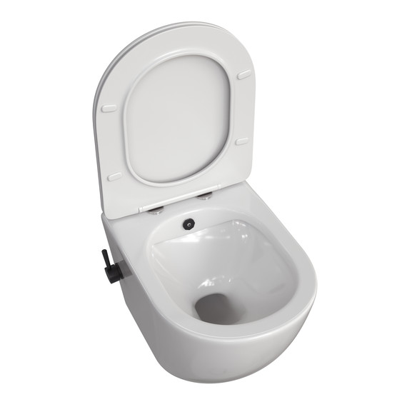 Унитаз-биде подвесной Taliente Amato AM25010 SMnero с крышкой микролифт - фото 3