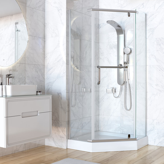 Душевое ограждение Taliente 90x90 см TA-09093-1CP, хром/прозрачное - фото 3