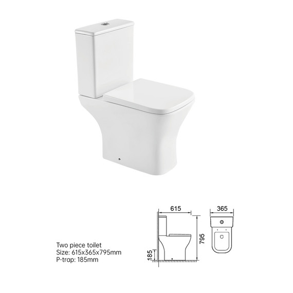 Унитаз-компакт безободковый Taliente Elegante Vortex EL45055 с крышкой микролифт (система смыва Торнадо) - фото 5