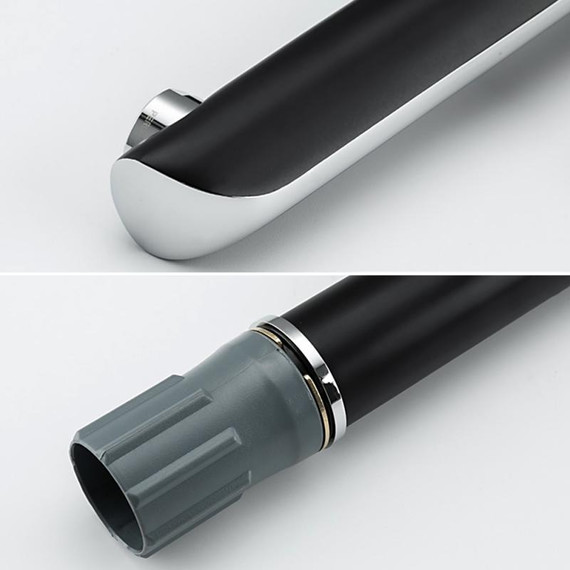 Смеситель для раковины высокий Gappo G1003-16, черный/хром - фото 9