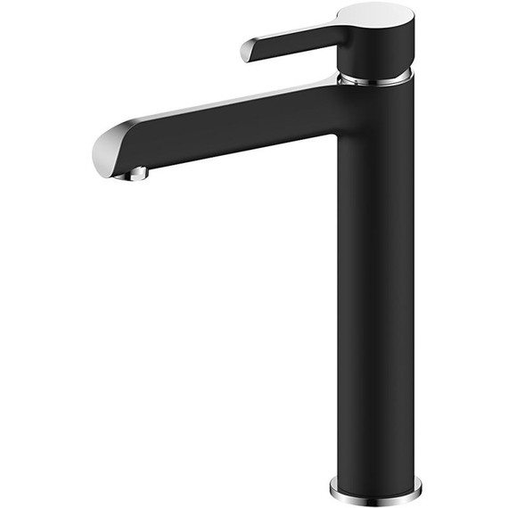 Смеситель для раковины высокий Gappo G1003-16, черный/хром - фото 