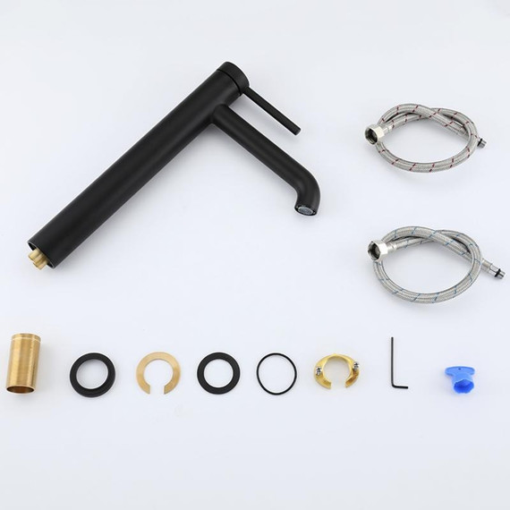 Смеситель для раковины высокий Gappo G06-6 G1006-26, чёрный, Цвет производителя: чёрный - фото 20