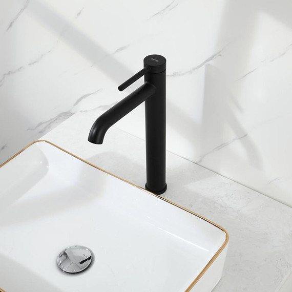 Смеситель для раковины высокий Gappo G06-6 G1006-26, чёрный, Цвет производителя: чёрный - фото 3