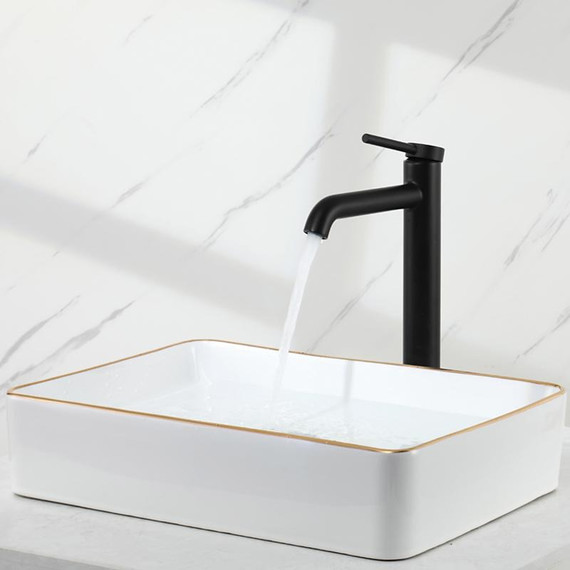 Смеситель для раковины высокий Gappo G06-6 G1006-26, чёрный, Цвет производителя: чёрный - фото 8