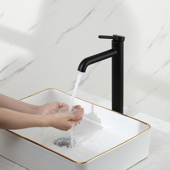 Смеситель для раковины высокий Gappo G06-6 G1006-26, чёрный, Цвет производителя: чёрный - фото 10