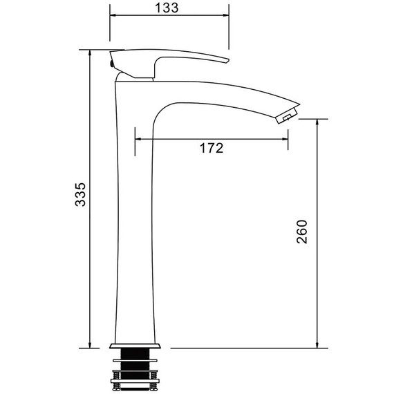Смеситель для раковины высокий Gappo G1007-32, золото - фото 23