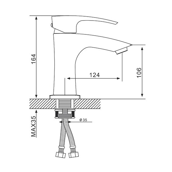 Смеситель для раковины Gappo G1007-66, черный - фото 8
