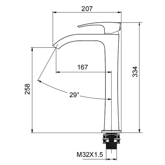 Смеситель для раковины высокий Gappo G1007-89, оружейная сталь - фото 11